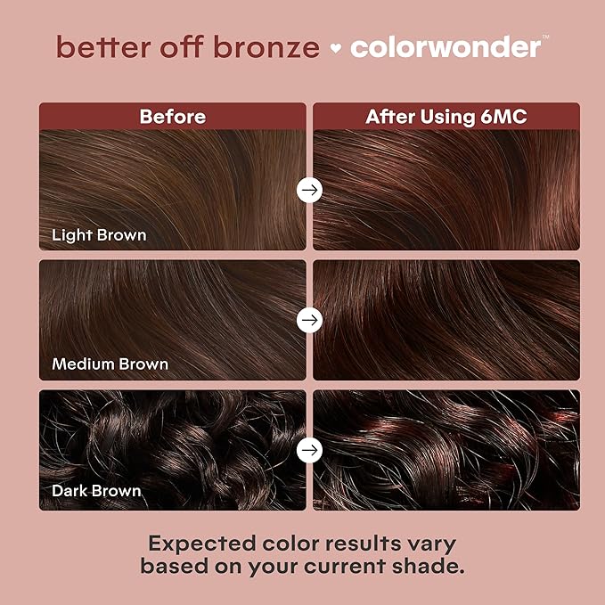 Madison Reed colorwonder Demi-Permanent Hair Color, Effortless At-Home Hair Dye, Ammonia-Free, Cruelty-Free, Better Off Bronze (6MC Medium Auburn Brown), Pack of 1