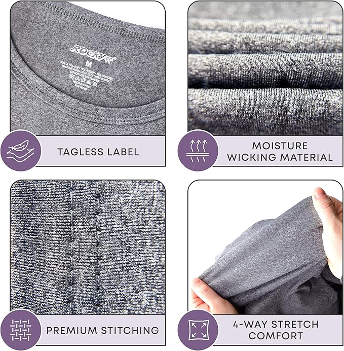 Rocky Thermal Underwear Women Long Johns Womens Thermals Top Bottom Set Fleece Lined Under Wear Clothes Base Layer Thermals