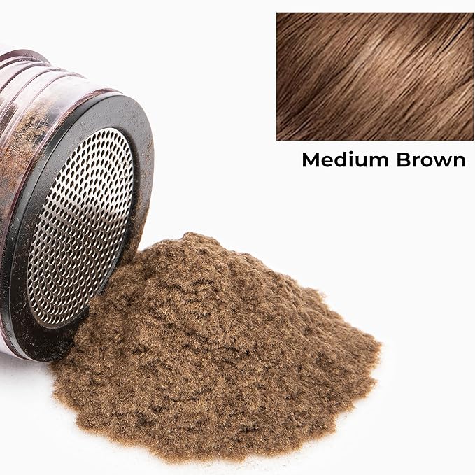 Hair Building Fiber. Cover Bald Spot and Thinning Hair Instantly. 10X Fuller Hair. All-Natural, Organic Hair Loss Concealer. Trial Size (10-Day Supply). Medium Brown