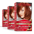 Revlon ColorSilk with Bond Repair Complex, Auburn Permanent Hair Color, 100% Gray Coverage, Ammonia Free Hair Dye, Vegan Keratin, 42 Medium Auburn (Pack of 3)