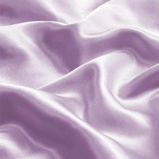 BEDELITE Satin Body Pillow Cover, Super Soft and Cooling Body Pillow Pillowcase for Hair and Skin, Breathable Silky Full Long Pillowcase Cover(20"x54", Lavender)