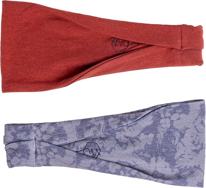 Maven Thread 4" Wide Workout Headbands for Women (2 Pack) – Non-Slip Sweatbands for Gym, Running & Yoga