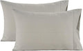 LANE LINEN Organic Cotton Polka Dot Pillow Cases Set of 2 (20"x26") - Standard Size - Snowdrop