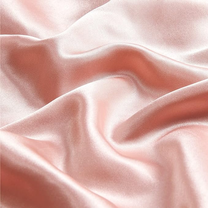 BEDELITE Satin Body Pillow Cover 2 Pack, Super Soft and Cooling Body Pillow Pillowcase for Hair and Skin, Breathable Silky Full Long Pillowcase Cover(20"x54", Coral)