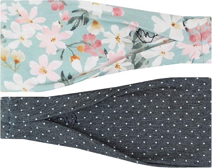 Maven Thread 4" Wide Workout Headbands for Women (2 Pack) – Non-Slip Sweatbands for Gym, Running & Yoga