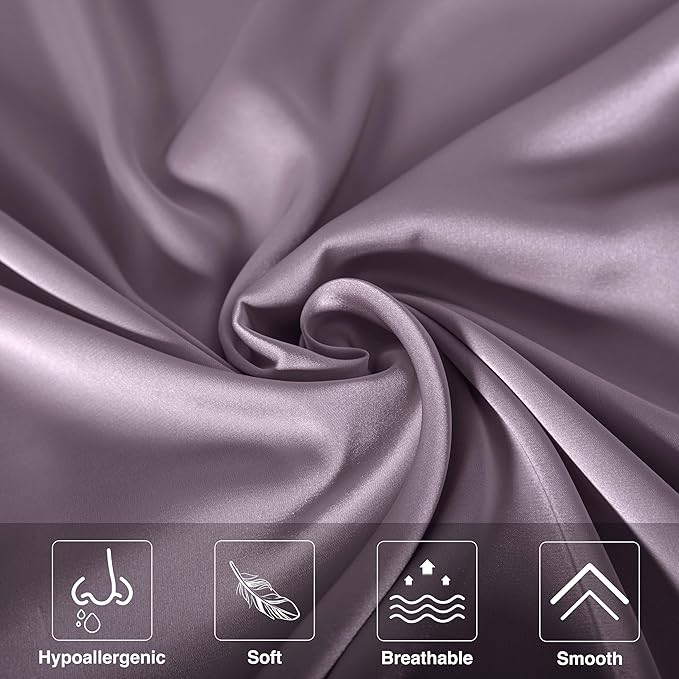 Mulberry Silk Pillowcase for Hair and Skin,Cooling Silk Pillow Case with Hidden Zipper,Allergen Proof Dual Sides Soft Breathable Smooth Silk Pillow Cover for Women (Pink Purple,Toddler)