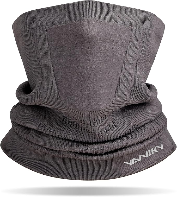 Winter Neck Warmer Gaiter Ski Face Mask, Breathable Fleece Balaclava Windproof Cold Weather Scarf
