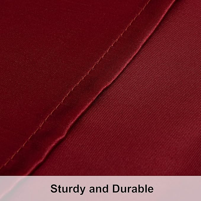 NTBAY 2 Pack Satin Standard Pillowcases for Hair and Skin, Luxurious and Silky Pillow Cases with Envelope Closure, 20x26 Inches, Wine Red