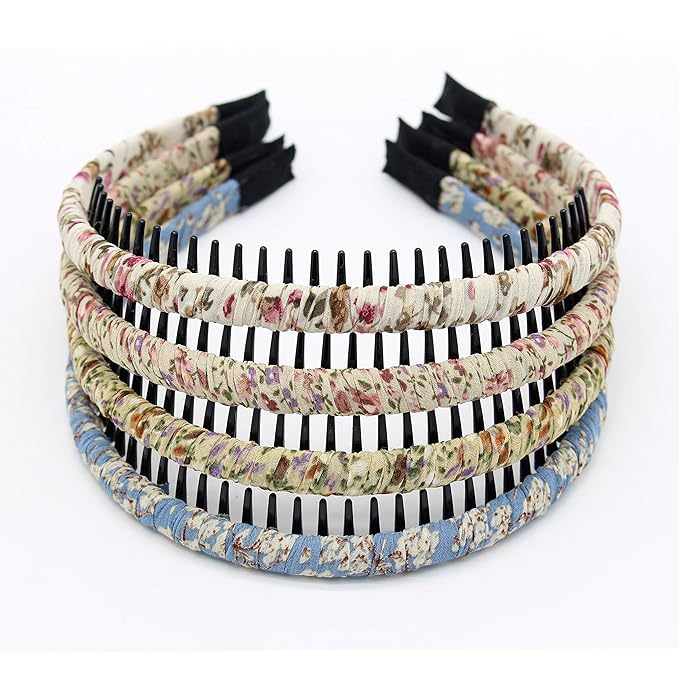 Fashion Comfy Short Headband - Non-Slip Hair Hoop Teeth Comb Hairband for Women & Girls (4 Colors)