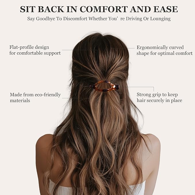 8 PCS Flat Hair Clips for Women French Matte Flat Claw Clips for Thick & Thin Hair No-Slip Hair Barrettes, Strong Hold Styling Accessories