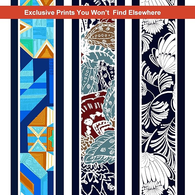 Skinny Scarf 3 Pack for Women – Bag Scarf, Silk Hair Scarves (Original Prints, Premium Twill, 3 Designs)