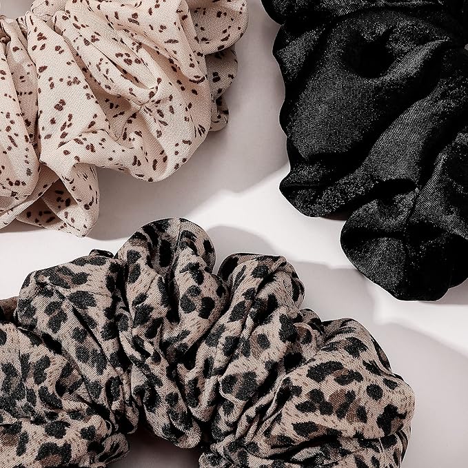 Scrunchies Hair Ties for Women Big Silk Satin Scrunchie Large Oversized Ligas Para el Cabello De Mujer Decorations Cute Jumbo Coth Ponytail Hair Scrunchy Giant Purple Hair Accessories Gift for Girls