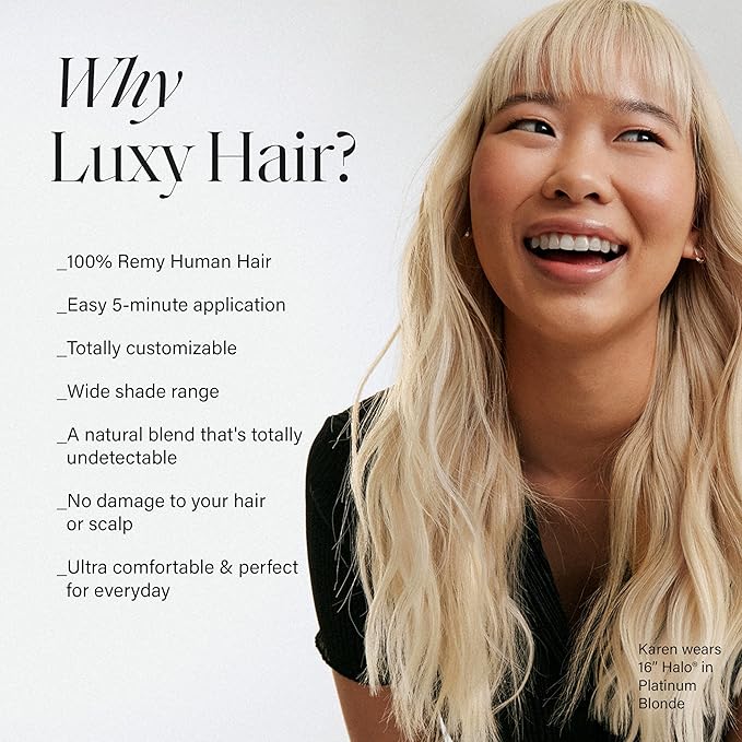 Luxy 100% Remy Human Hair – Halo Clip-In Hair Extensions –Natural Looking Volume & Length - One-Piece - Easy 5-Min Application 150 grams 12" Medium Natural Brown