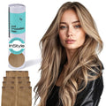 Irresistible Me Real Human Hair Extensions Clip Ins – 100% Human Hair Clip In Extensions for Length & Volume – Invisible Extension – Heat Resistant & Dyeable – Medium Blonde, 24 Inches