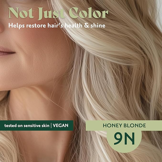 Herbatint Permanent Hair Dye - 9N Honey Blonde - For Up To 100% Gray Coverage of Resistant Gray Hair - Ammonia-Free, Alcohol-Free & Vegan - Salon Influenced Hair Color 5.75 fl oz (2 Pack)
