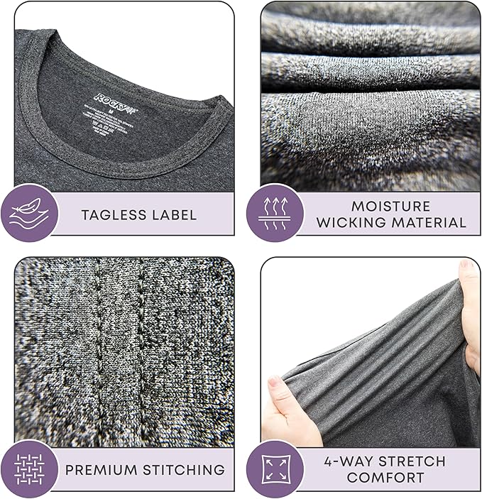 Rocky Thermal Underwear Women Long Johns Womens Thermals Top Bottom Set Fleece Lined Under Wear Clothes Base Layer Thermals