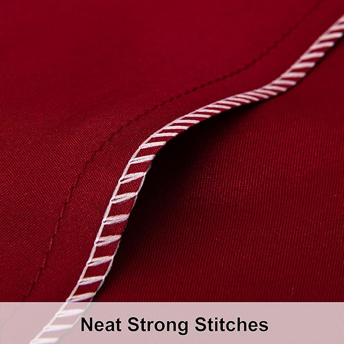 NTBAY 2 Pack Satin Standard Pillowcases for Hair and Skin, Luxurious and Silky Pillow Cases with Envelope Closure, 20x26 Inches, Wine Red