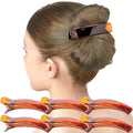 RC ROCHE ORNAMENT 6 Pcs Womens Classic Alligator Duckbill Clips Side Slide Firm Grip Barrettes Girls Beauty Accessory Plastic Pin Hairclip Clamps Beautiful Hair Décor, Medium Brown