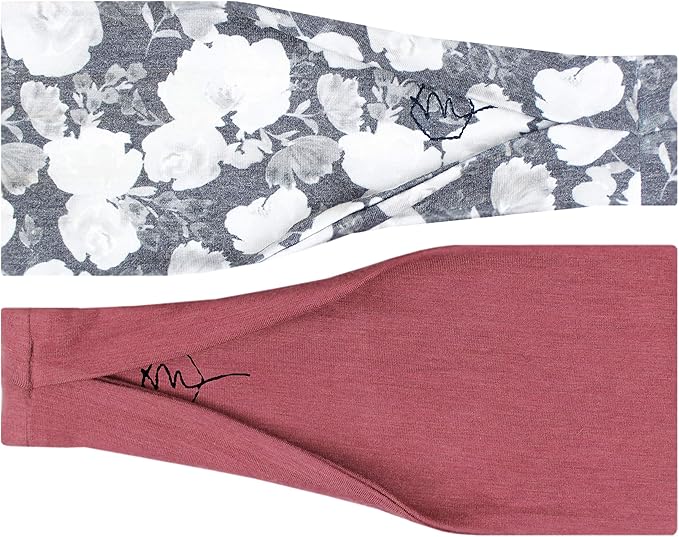 Maven Thread 4" Wide Workout Headbands for Women (2 Pack) – Non-Slip Sweatbands for Gym, Running & Yoga