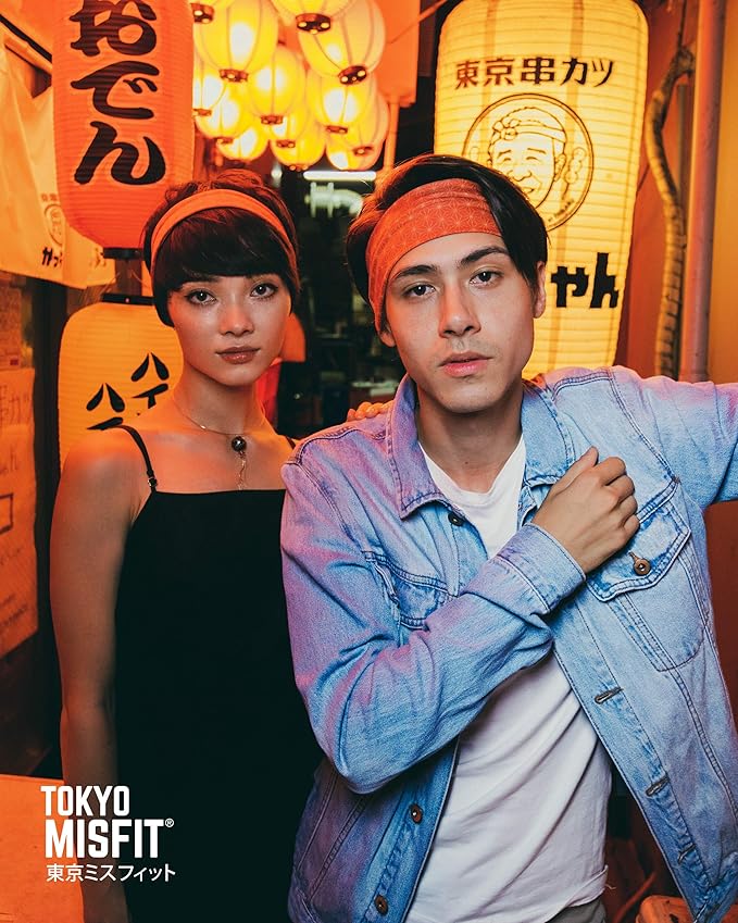 Tokyo Misfit - Japanese Headbands for Men & Women, Sweat Band, Workout, Yoga, Fashion, Running, Sports, Basketball, Bandana