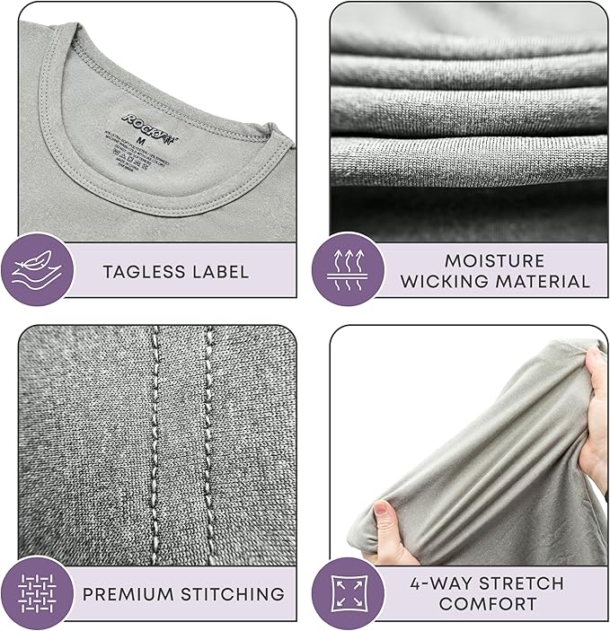 Rocky Thermal Underwear Women Long Johns Womens Thermals Top Bottom Set Fleece Lined Under Wear Clothes Base Layer Thermals