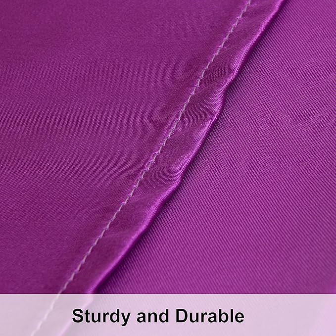 NTBAY 2 Pack Satin King Pillowcases for Hair and Skin, Luxurious and Silky Pillow Cases with Envelope Closure, 20x40 Inches, Purple