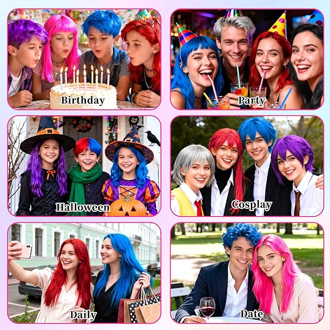 Pink hair spray,Hair spray temporary for Women Kids Men, Washable Temporary Hair Dye Spray，Spray hair color Non-Sticky，For Christmas Party, Halloween Crazy Hair Day,Cosplay Party (Pink, 4.06 oz)