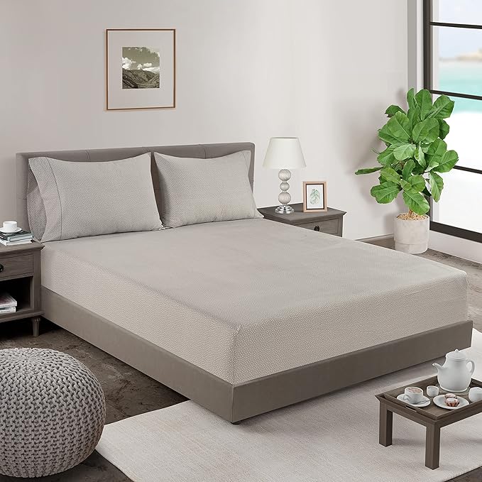 LANE LINEN Organic Cotton Polka Dot Pillow Cases Set of 2 (20"x26") - Standard Size - Snowdrop