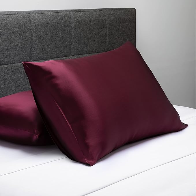 Fishers Finery 25mm 100% Pure Mulberry Silk Pillowcase (Red King)