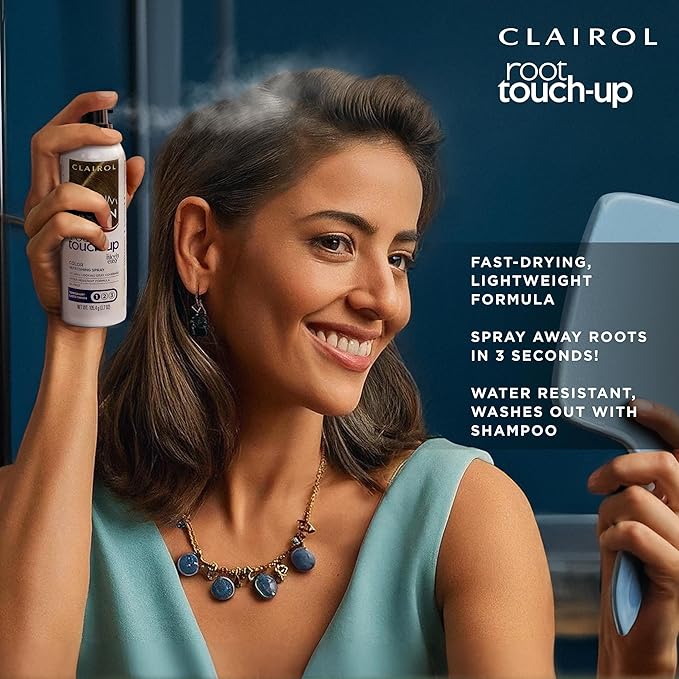 Clairol Root Touch-Up Temporary Hair Coloring Spray, Black Hair Color, Pack of 1