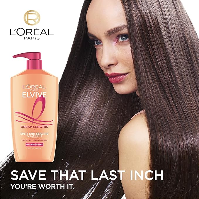 L'Oreal Paris Elvive Dream Lengths Shampoo and Conditioner Kit, Paraben Free, 1 kit