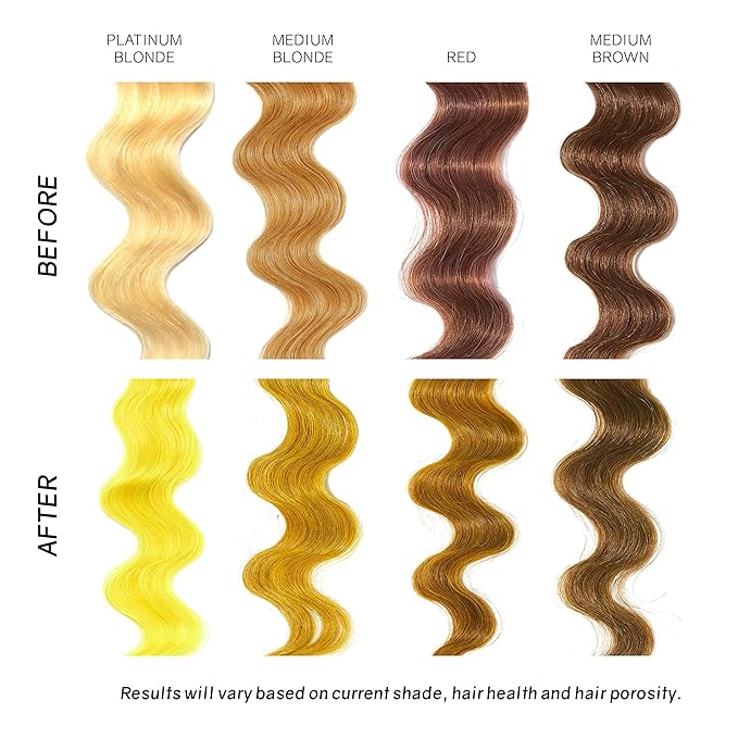 Overtone Semi Permanent Hair Color Conditioner, Extreme Yellow, 8 oz, Nourishing, Damage-Free, Color Depositing Mask for All Hair Types with Shea Butter & Coconut Oil, Vegan & Cruelty-Free