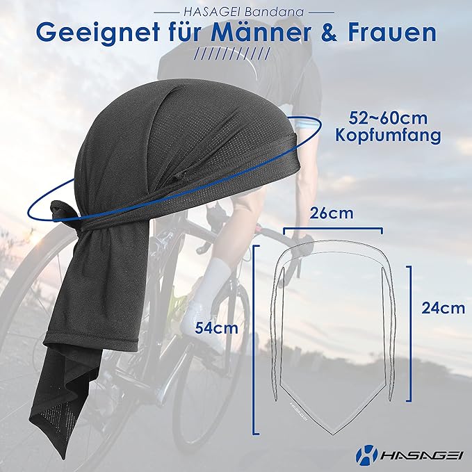 Bandanas Skull Caps for Men, Women Breathable Neck Gaiters, Sweat Wicking Do Rags Head Wraps, Helmet Liner Durag