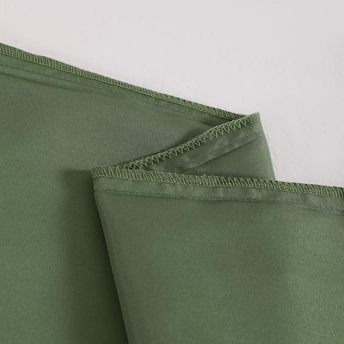 NTBAY 2 Pack Satin Standard Pillowcases for Hair and Skin, Luxurious and Silky Pillow Cases with Envelope Closure, 20x26 Inches, Olive Green