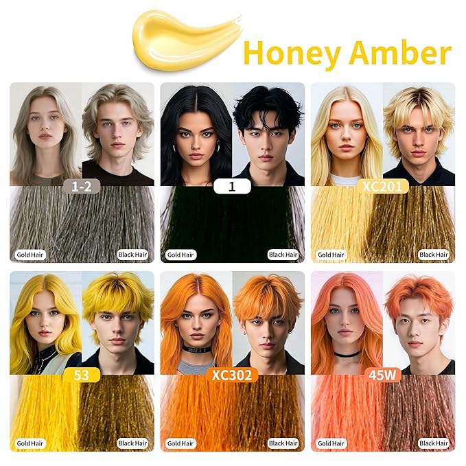 Temporary Hair Color Gel,Yellow Hair Dye Color Gel Washable Natural Instant Hair Color Wax for DIY Hairstyle for Kids Men Women(Color #XC201)