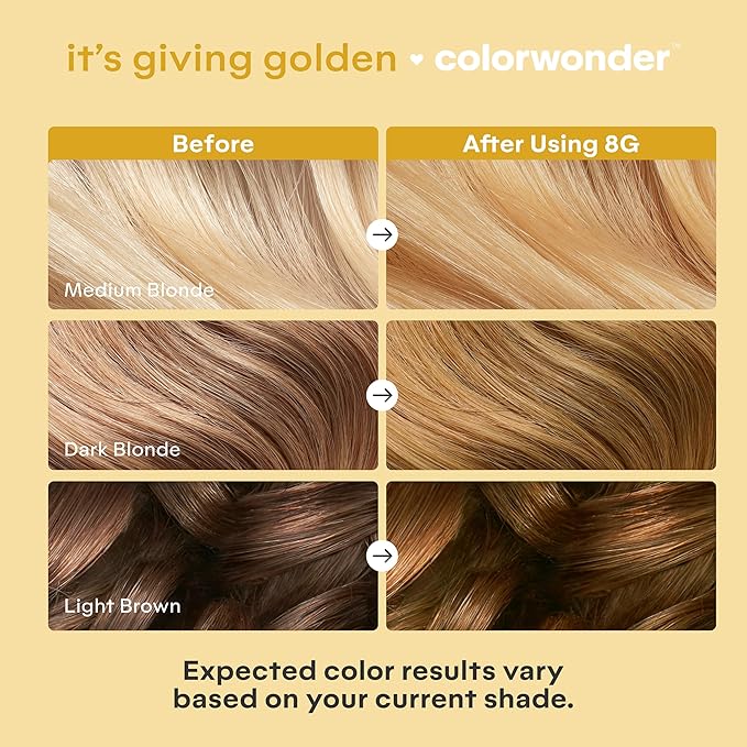 Madison Reed colorwonder Demi-Permanent Hair Color, Effortless At-Home Hair Dye, Ammonia-Free, Cruelty-Free, It's Giving Golden (8G Golden Bold), Pack of 1