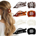 8 PCS Flat Hair Clips for Women French Matte Flat Claw Clips for Thick & Thin Hair No-Slip Hair Barrettes, Strong Hold Styling Accessories