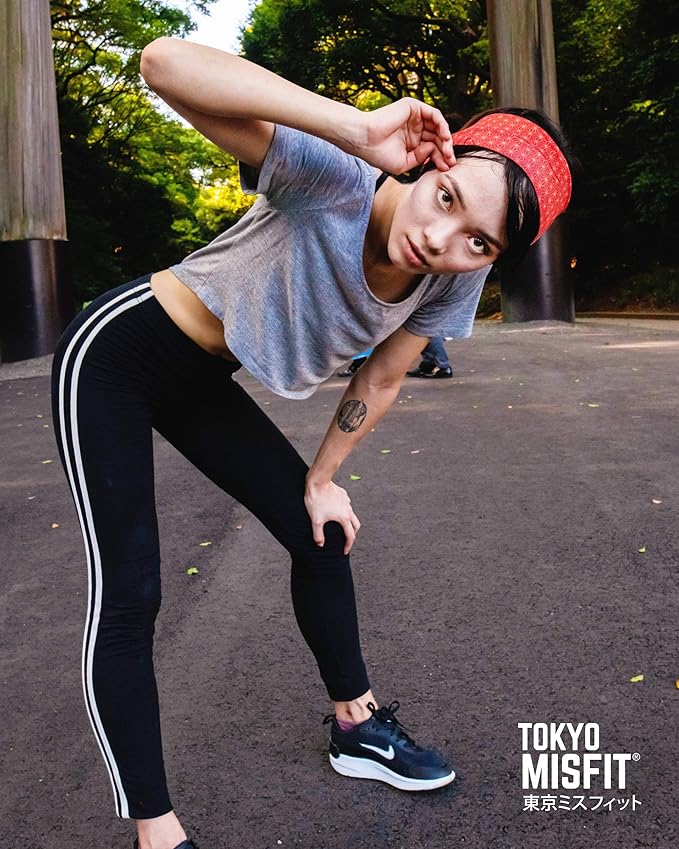 Tokyo Misfit - Japanese Headbands for Men & Women, Sweat Band, Workout, Yoga, Fashion, Running, Sports, Basketball, Bandana