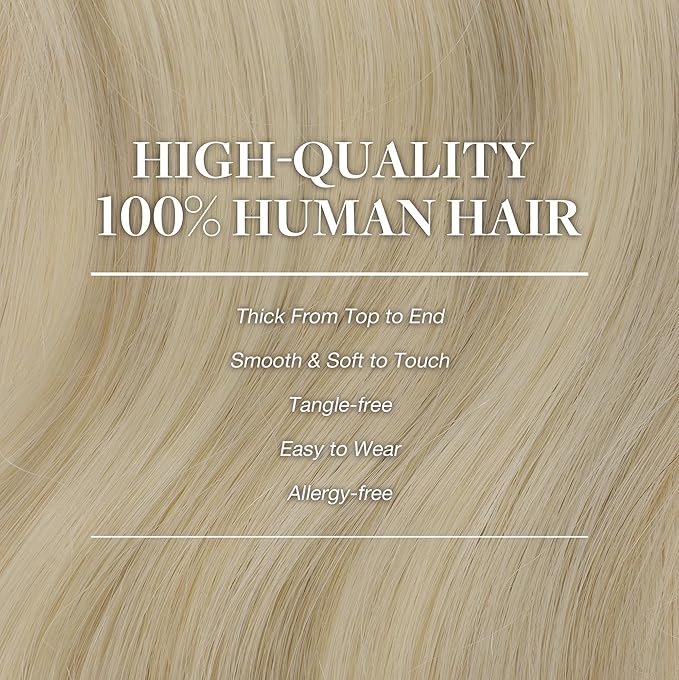 GOO GOO Clip in Hair Extensions Real Human Hair, Remy Human Hair Extensions Clip ins for Women, Natural Human Hair, 22inch 170g 7Pcs, #17A/60A Ash Blonde Highlighted Platinum Blonde