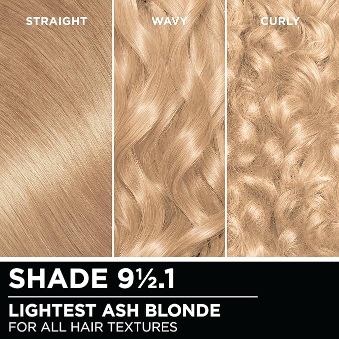Garnier Hair Color Olia Ammonia-Free Brilliant Color Oil-Rich Permanent Hair Dye, 9 1/2.1 Lightest Ash Blonde, 1 Count (Packaging May Vary) (Pack of 2)