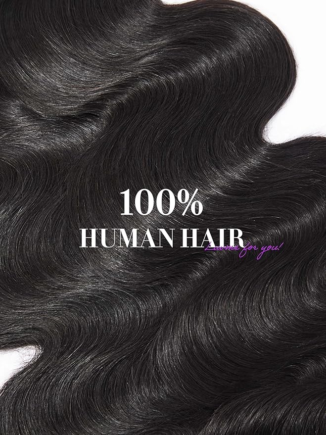 LUVME Invisible Clip in Hair Extensions,Body Wave 16 Inch 2 Pack 220g 12pcs Human Hair Invisible Clip ins Hair Extensions Natural Black Hair for Women