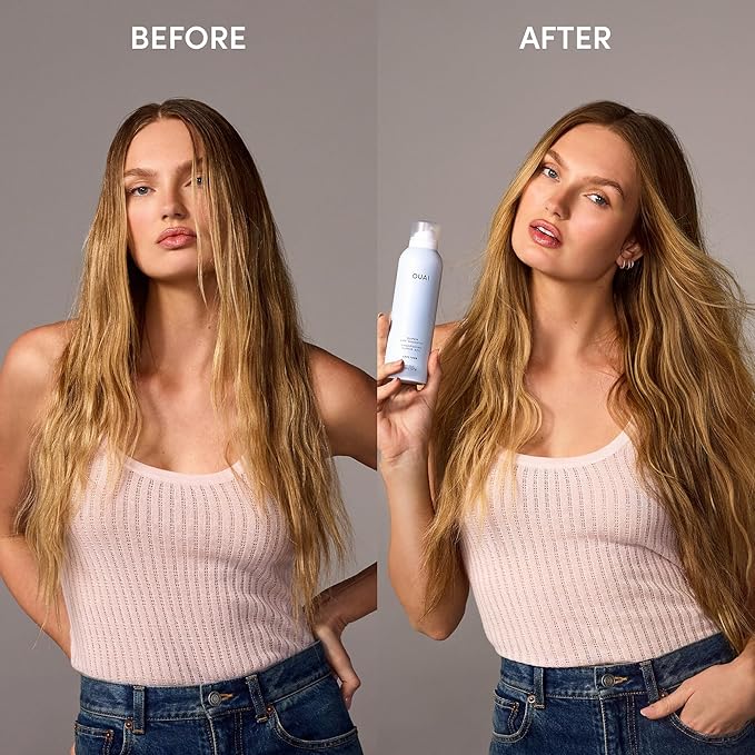 OUAI Super Dry Shampoo - Volumizing Dry Shampoo - Absorbs Oil, Dirt & Sweat - Blends Seamlessly into Hair with Zero Residue & Enriched with a Long-Lasting Scent - Cape Town (4.5 oz)