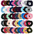 Expressions Scrunchie Set of 50 Comfy, Colorful Scrunchies in a Convenient Drawstring Storage Bag, Accessories for Women and Girls , Great Value, Damage Free,