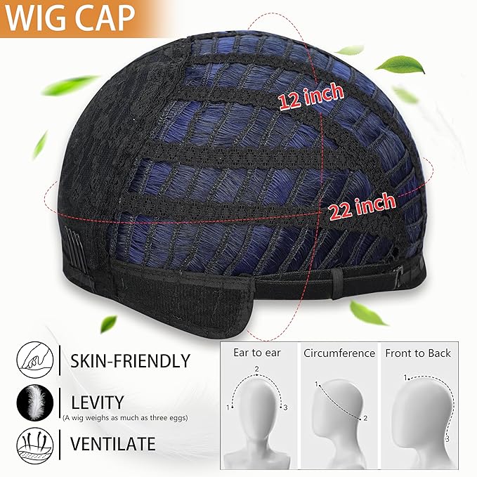 Nnzes Wig with Bangs for Women Short Bob Wavy Charming Synthetic Dark Blue Wigs with Natural Shoulder Length Curly Heat Resistant Hair for Daily Party Use