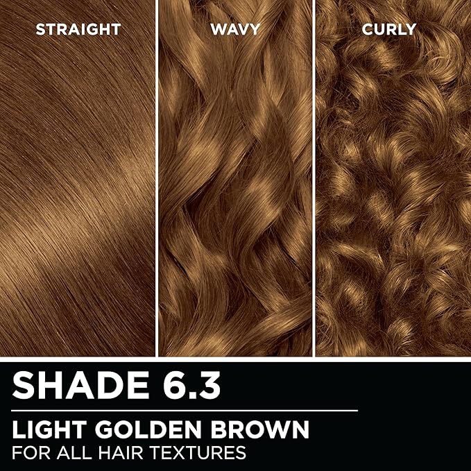 Garnier Hair Color Olia Ammonia-Free Brilliant Color Oil-Rich Permanent Hair Dye, 6.3 Light Golden Brown, 1 Count (Packaging May Vary) (Pack of 2)