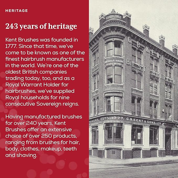 Kent FOT Tortoise Fine Tooth Handmade Pocket Comb for Men, Women and Kids, Hair Comb Straightener for Everyday Grooming and Styling, Beard and Mustache, Saw Cut and Hand Polished, Made in England