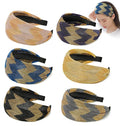 DORIS&JACKY Wide Lace Headbands Elegant Elastic Hairbands With Teeth Fashion Headwear Accessories For Women Girls (Pattern 3-6PCS)