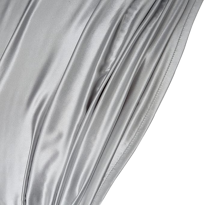Light Grey Satin Pillowcases Queen Size Set of 2 for Hair and Skin,Light Grey Silk Pillowcase Breathable Pillowcase with Envelope Closure