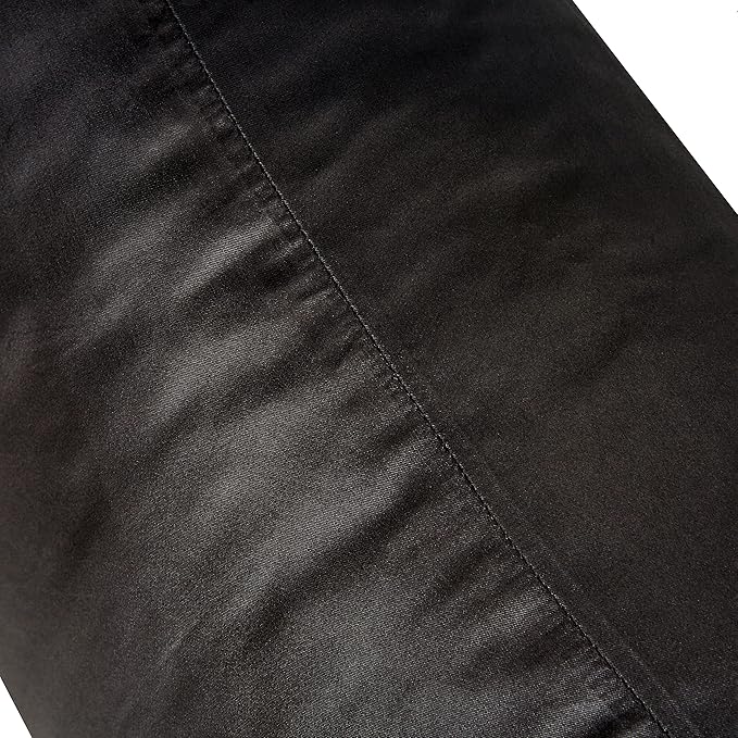 Black Satin Pillowcase Standard Set of 2 with Envelope Closure，Black Silk Pillowcase for Hair and Skin (20x26)